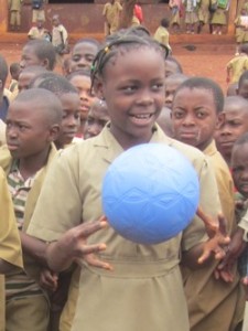 Ecole publique d’application girl with ball cameroun