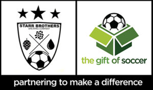 The Gift of Soccer Partners with Starr Brothers Brewing Logo