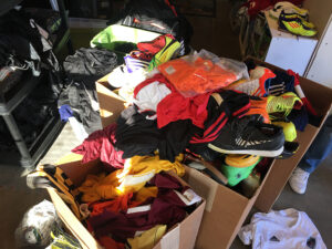GOS Donation 09 Ecuador Gear Collection Event - Gift of Soccer Newly Received Volumes of Donation of Soccer Gear