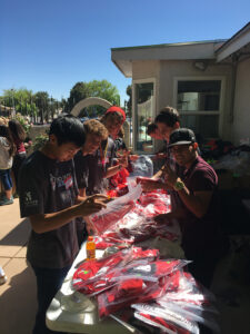GOS Donation 09 Ecuador Gear Collection Event - Boys and Girls Club Teams with Gift of Soccer Team Organizing Event
