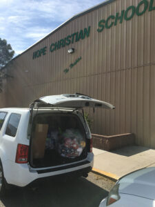 GOS Donation 09 Ecuador Gear Collection Event - Gear Delivery to Hope Christian HS