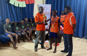 GOS Gear Delivery - Eddie Tokpa helped deliver gear from the Gift of Soccer Foundation Team to Uganda