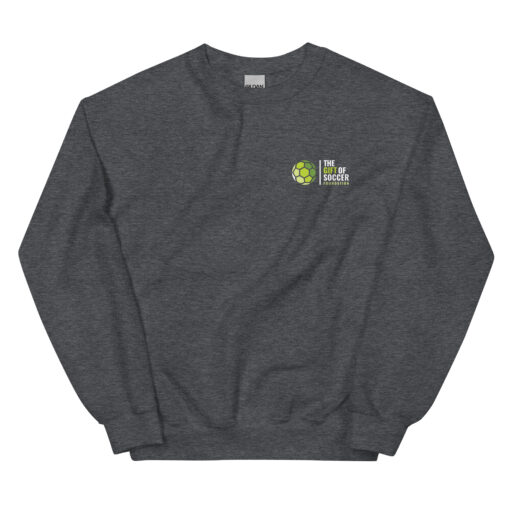 Unisex Crew Neck Left-Side Logo Dark Sweatshirts - Image 4