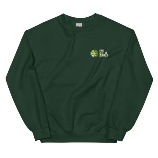 Unisex Crew Neck Left-Side Logo Dark Sweatshirts - Image 2