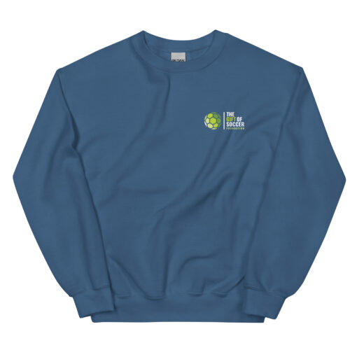 Unisex Crew Neck Left-Side Logo Dark Sweatshirts - Image 6
