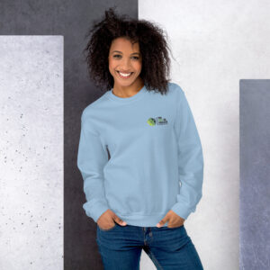 unisex crew neck sweatshirt light blue front 66a69c8e782a9