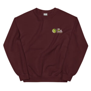 unisex crew neck sweatshirt maroon front 66a698d9a4745