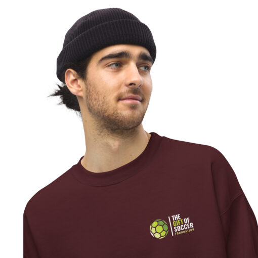 Unisex Crew Neck Left-Side Logo Dark Sweatshirts - Image 18