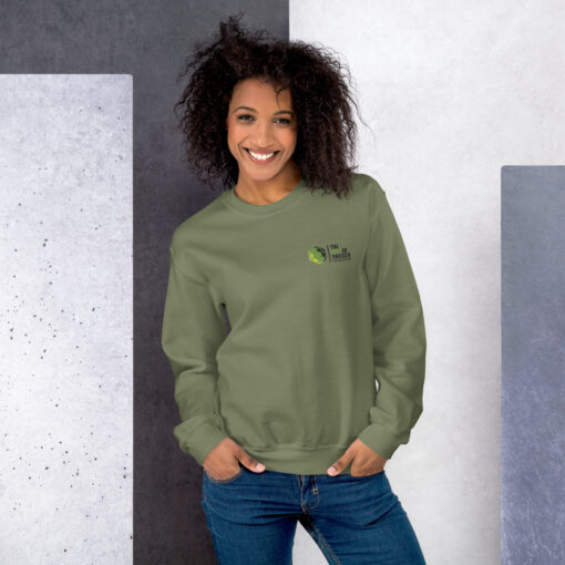 Unisex Crew Neck Left-Side Logo Light Sweatshirts - Image 13