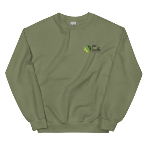 Unisex Crew Neck Left-Side Logo Light Sweatshirts - Image 3
