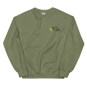 unisex crew neck sweatshirt military green front 66a6a69c67d6c