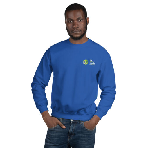 Unisex Crew Neck Left-Side Logo Dark Sweatshirts - Image 15