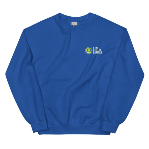 Unisex Crew Neck Left-Side Logo Dark Sweatshirts - Image 5