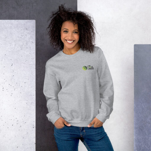 Unisex Crew Neck Left-Side Logo Light Sweatshirts - Image 10