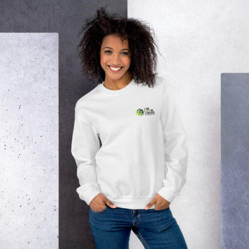 Unisex Crew Neck Left-Side Logo Light Sweatshirts - Image 7