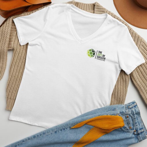 Women’s Relaxed V-neck T-shirt - Image 2
